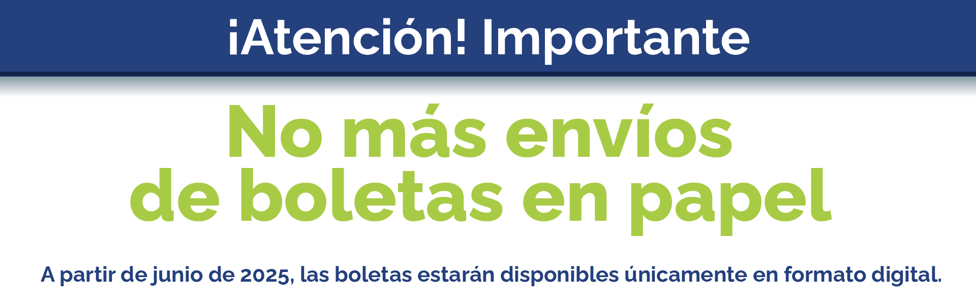 No más envíos en papel